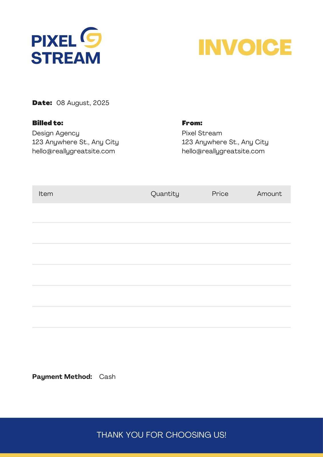 printable format massage invoice template