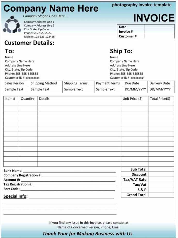 excel invoice template with database free download