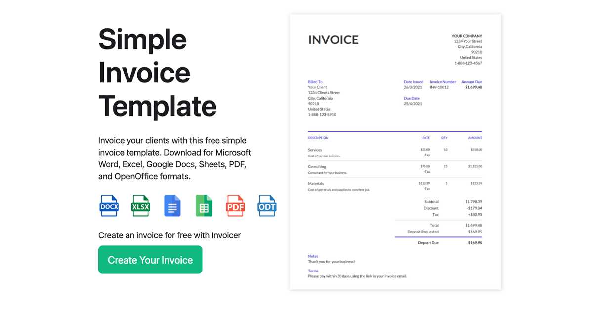 video editor invoice template