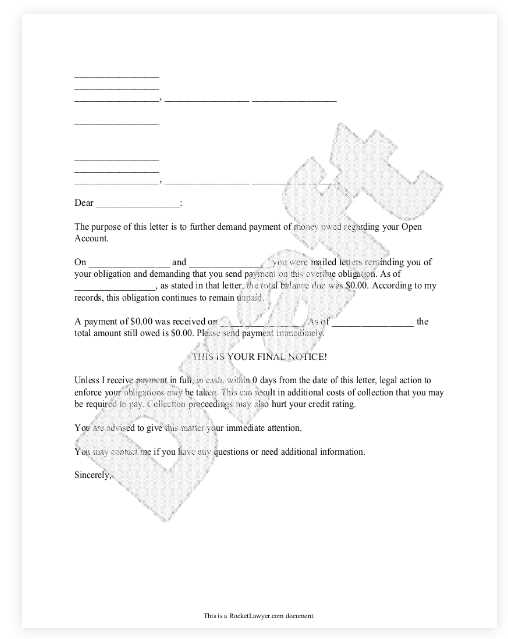 past due invoice letter template