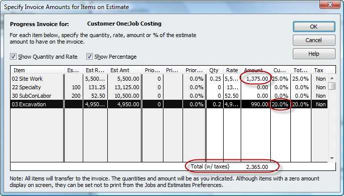 quickbooks progress invoice templates