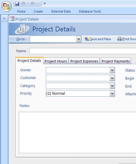 microsoft access invoice template free