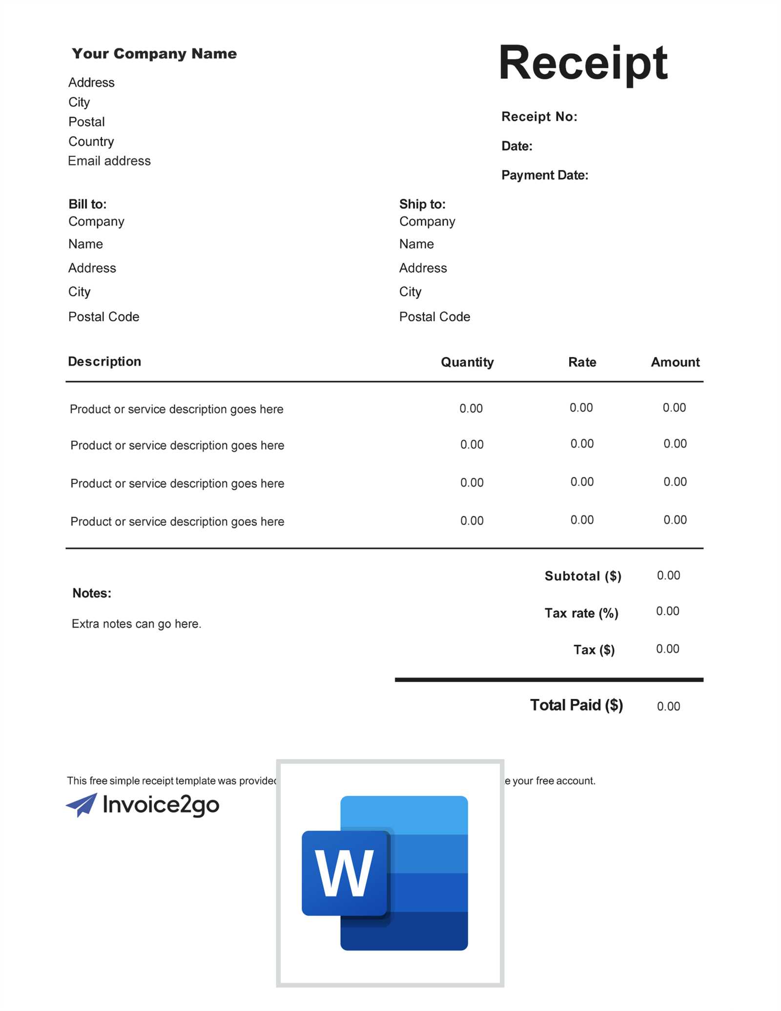 free contractor invoice template pdf