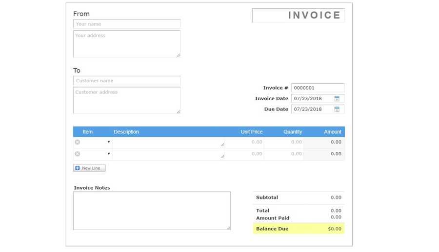 wave free invoice template