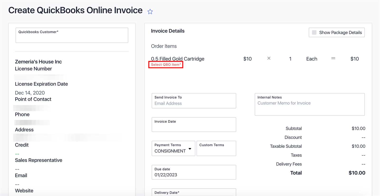 how to create a new invoice template in quickbooks online