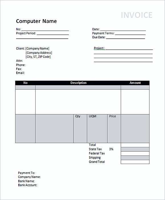 sample simple invoice template