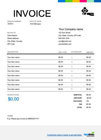 massage invoice template free