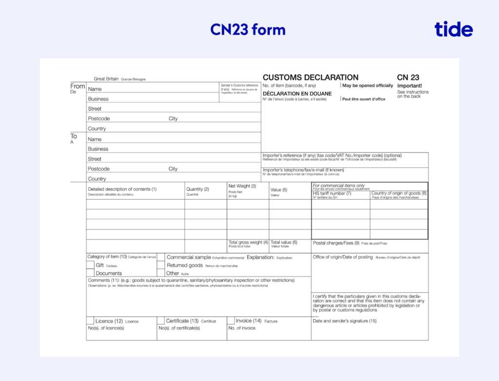 caricom commercial invoice template