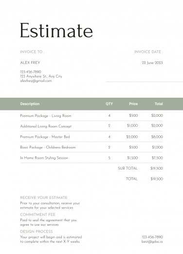 training invoice template doc