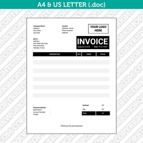 spanish invoice template