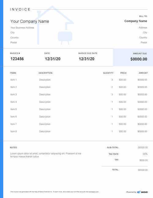 basic business invoice template