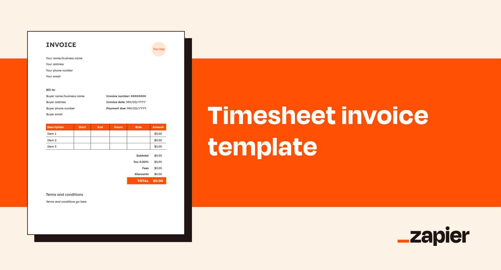create and invoice template