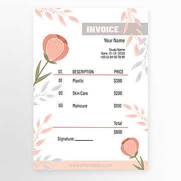 hairdressing invoice template