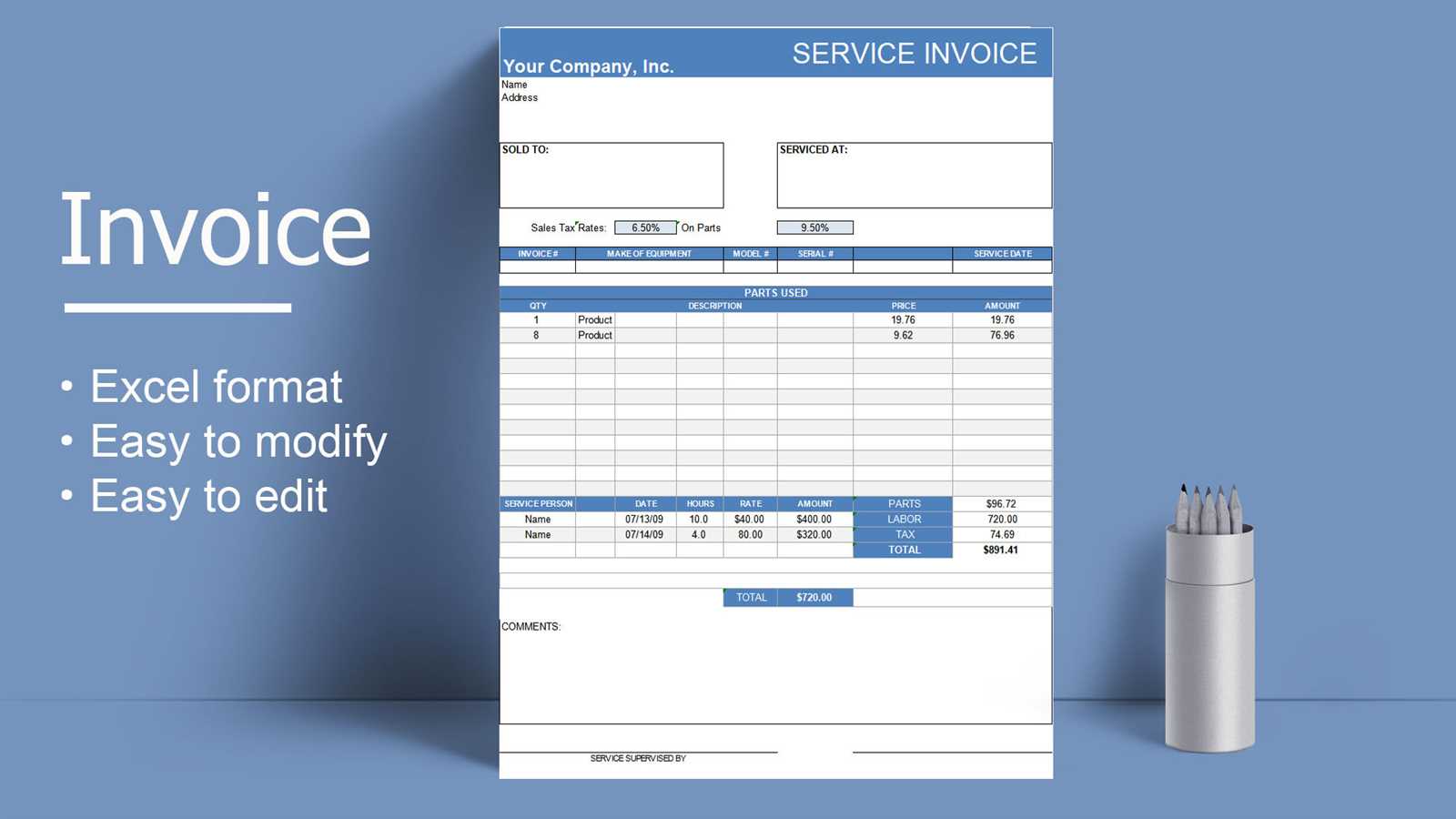 wps invoice template