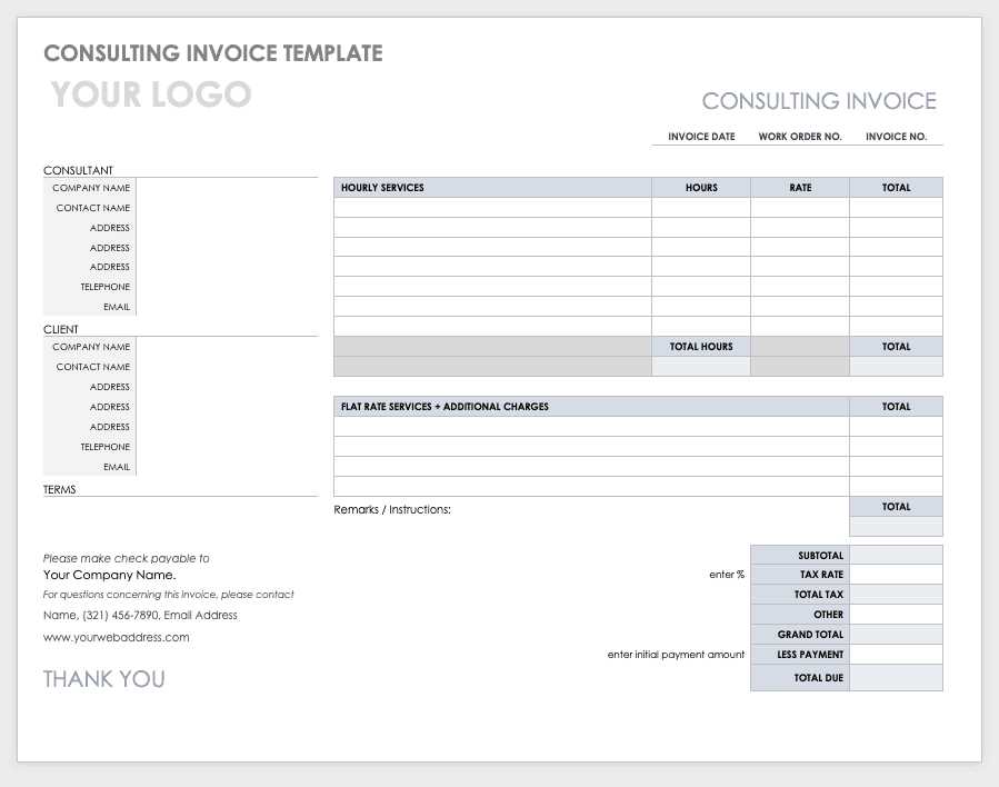 invoice template with bank details word