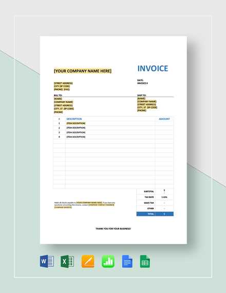 invoice template word docx