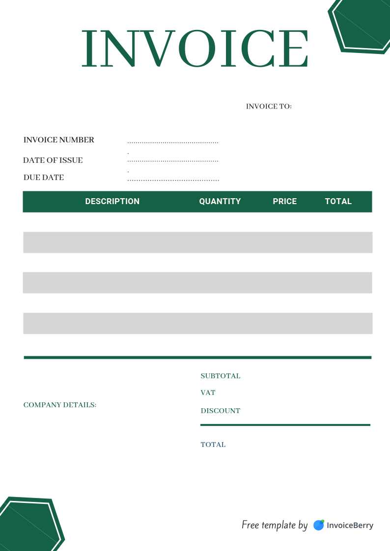 editable free invoice template pdf