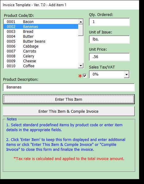 invoice template word 2007