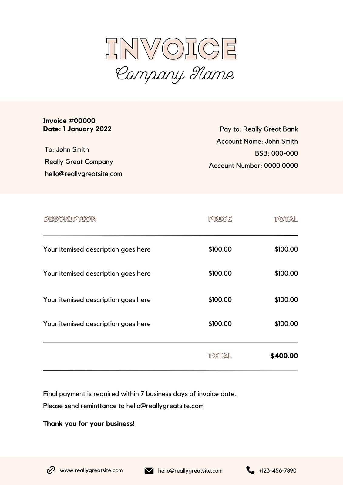 freelance makeup artist invoice template