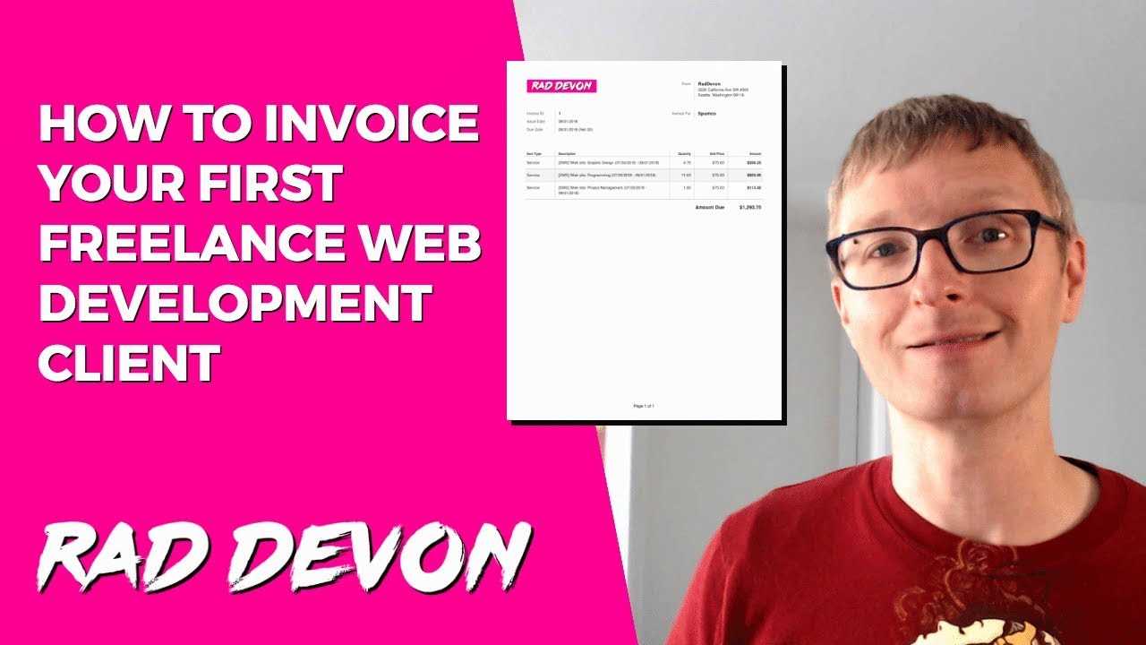 freelance software developer invoice template