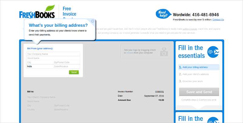 freshbooks invoice template