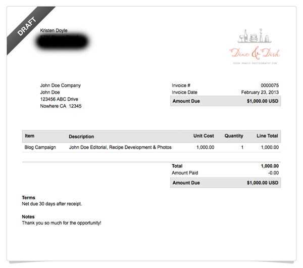 freshbooks invoice templates