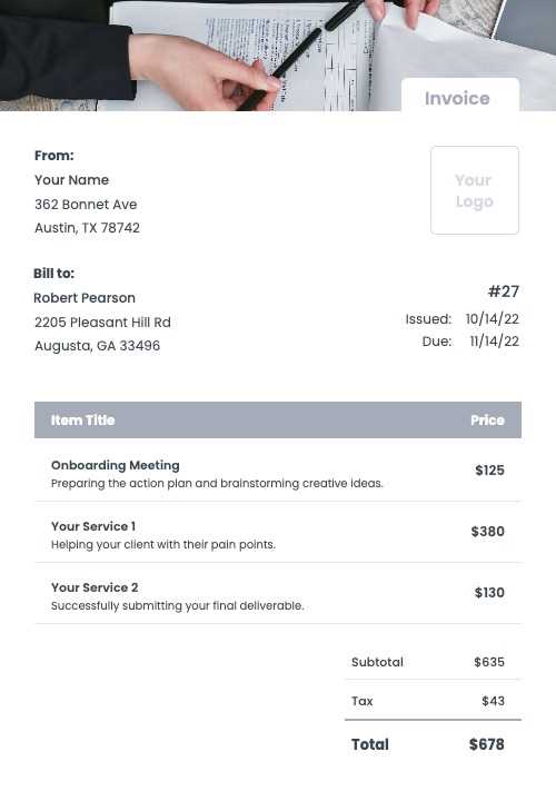 legal invoice template