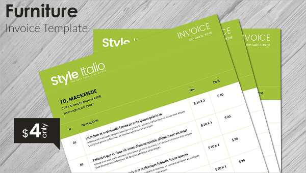 furniture invoice template