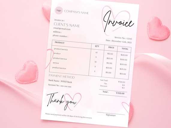 etsy invoice template