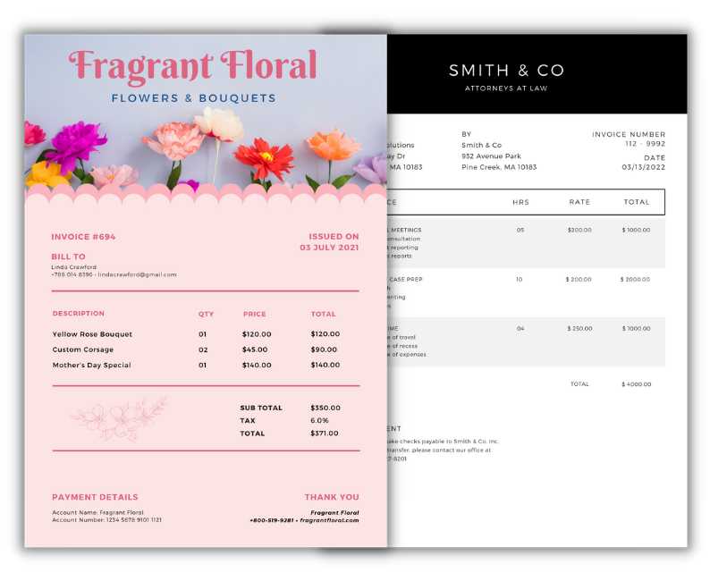 reusable invoice template