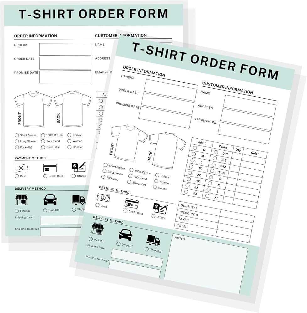 shirt invoice template