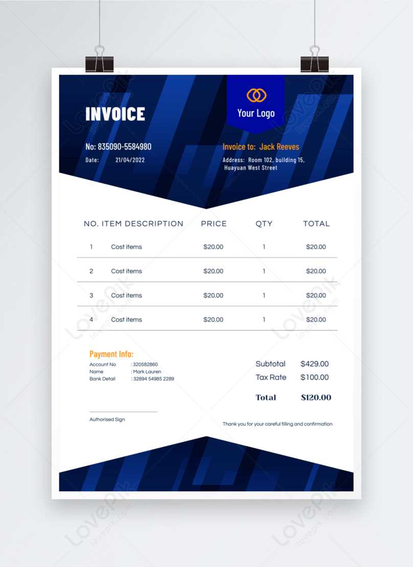 general blue invoice template