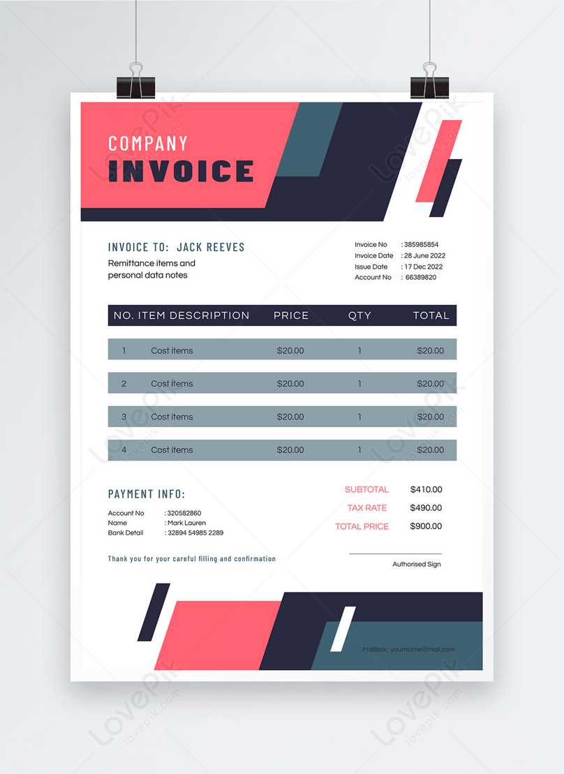 general blue invoice template