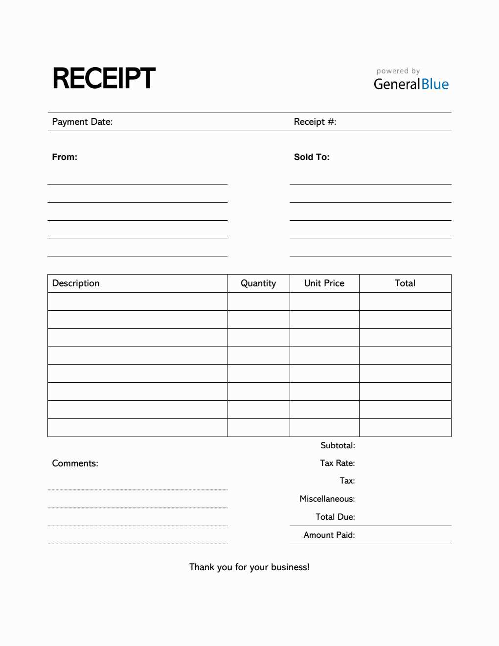 general invoice template free