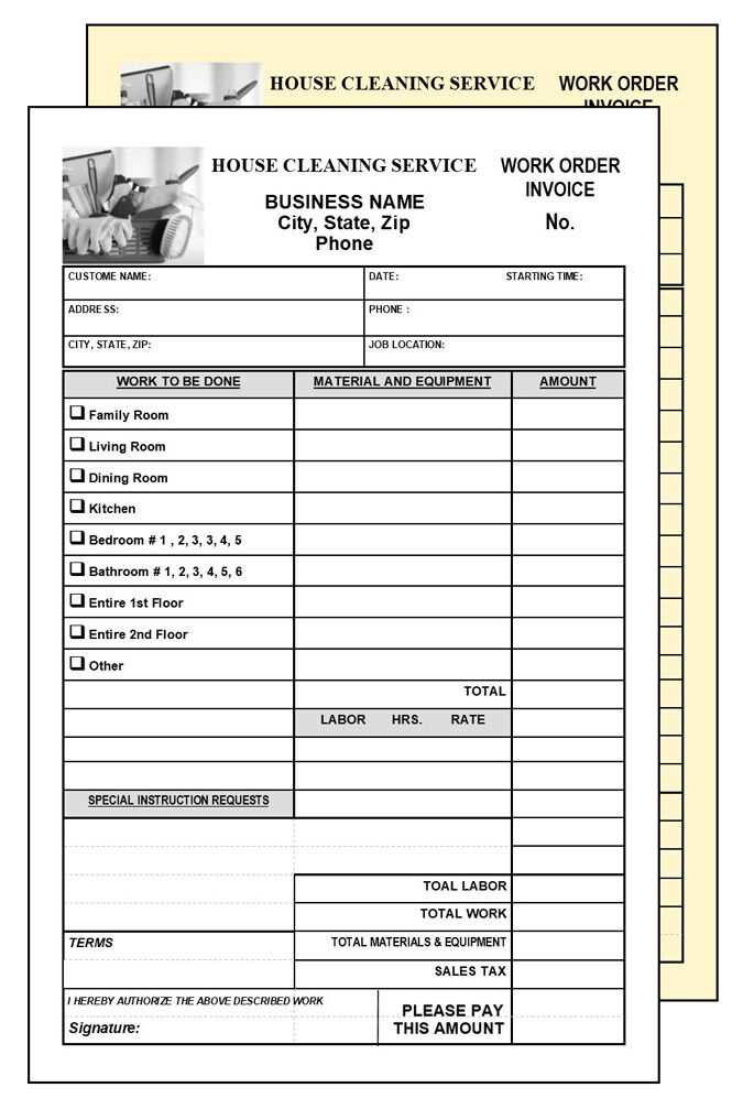 cleaners invoice template