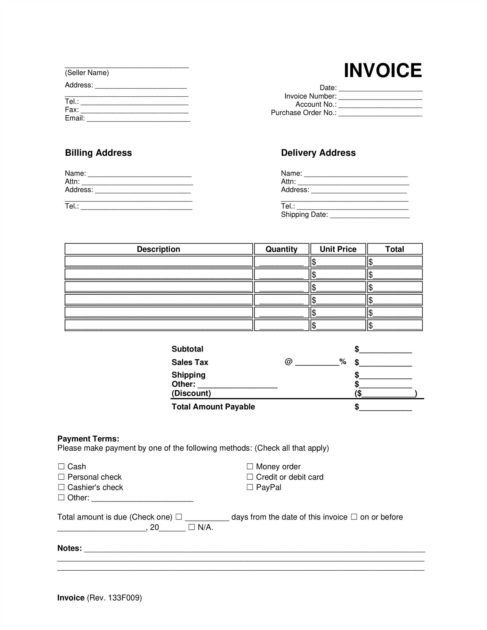 invoice template for it consulting services