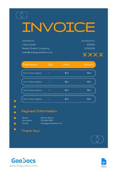 invoice doc template