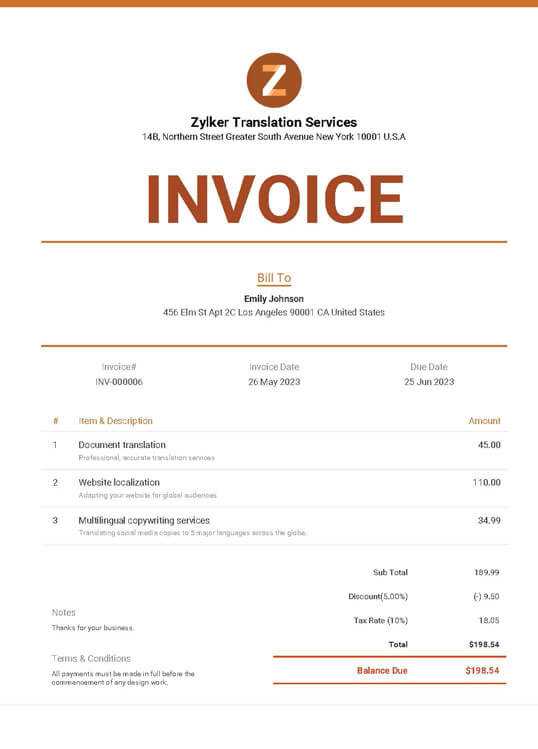 customizable invoice template free