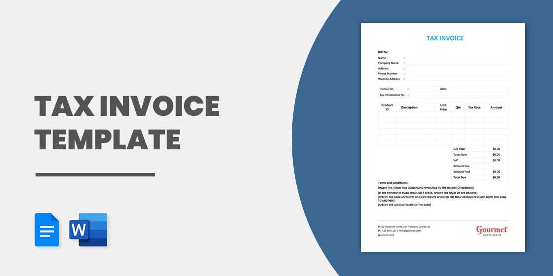 invoice template with tax calculation