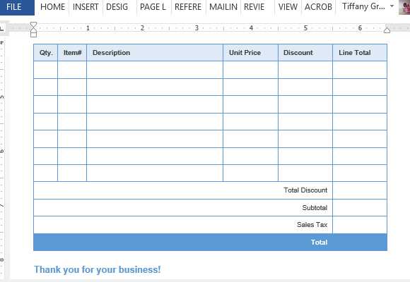 word 2013 invoice template