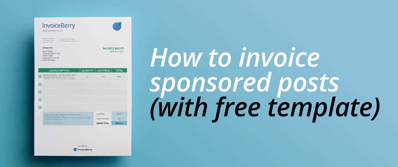 free sponsorship invoice template