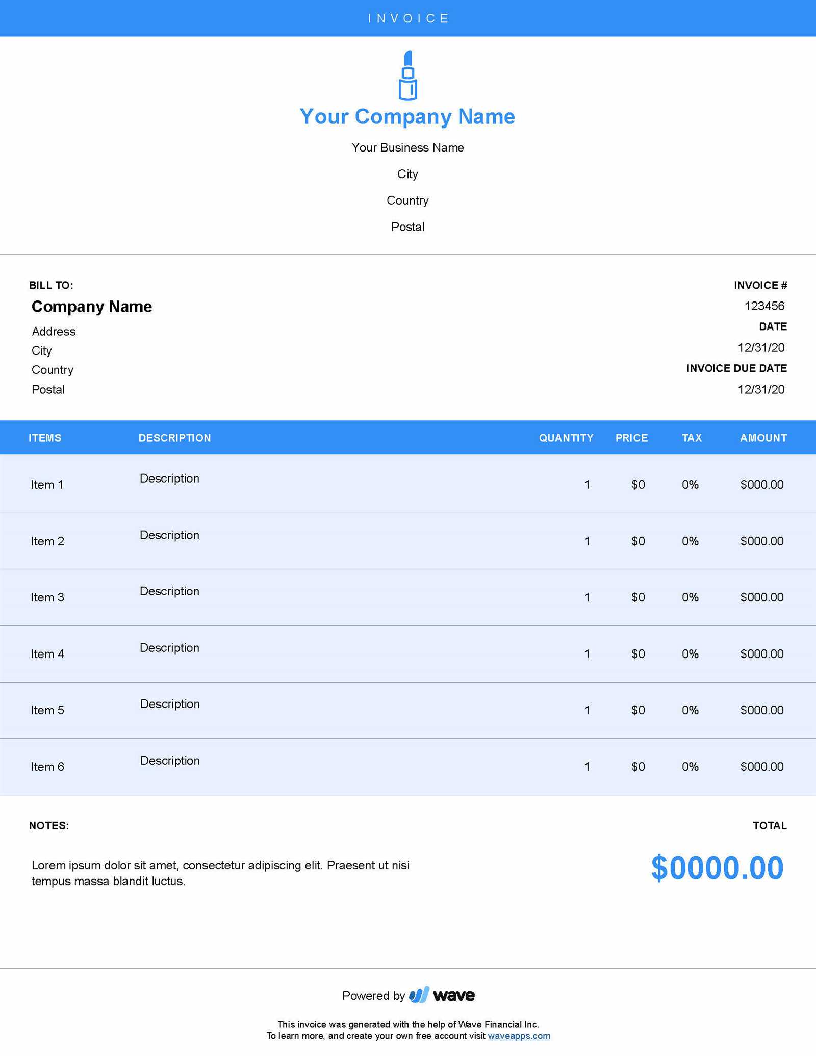 mua invoice template