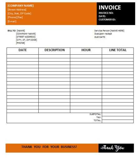 roof repair invoice template