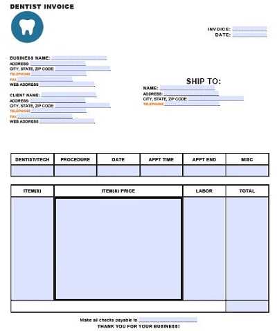 free medical invoice template word