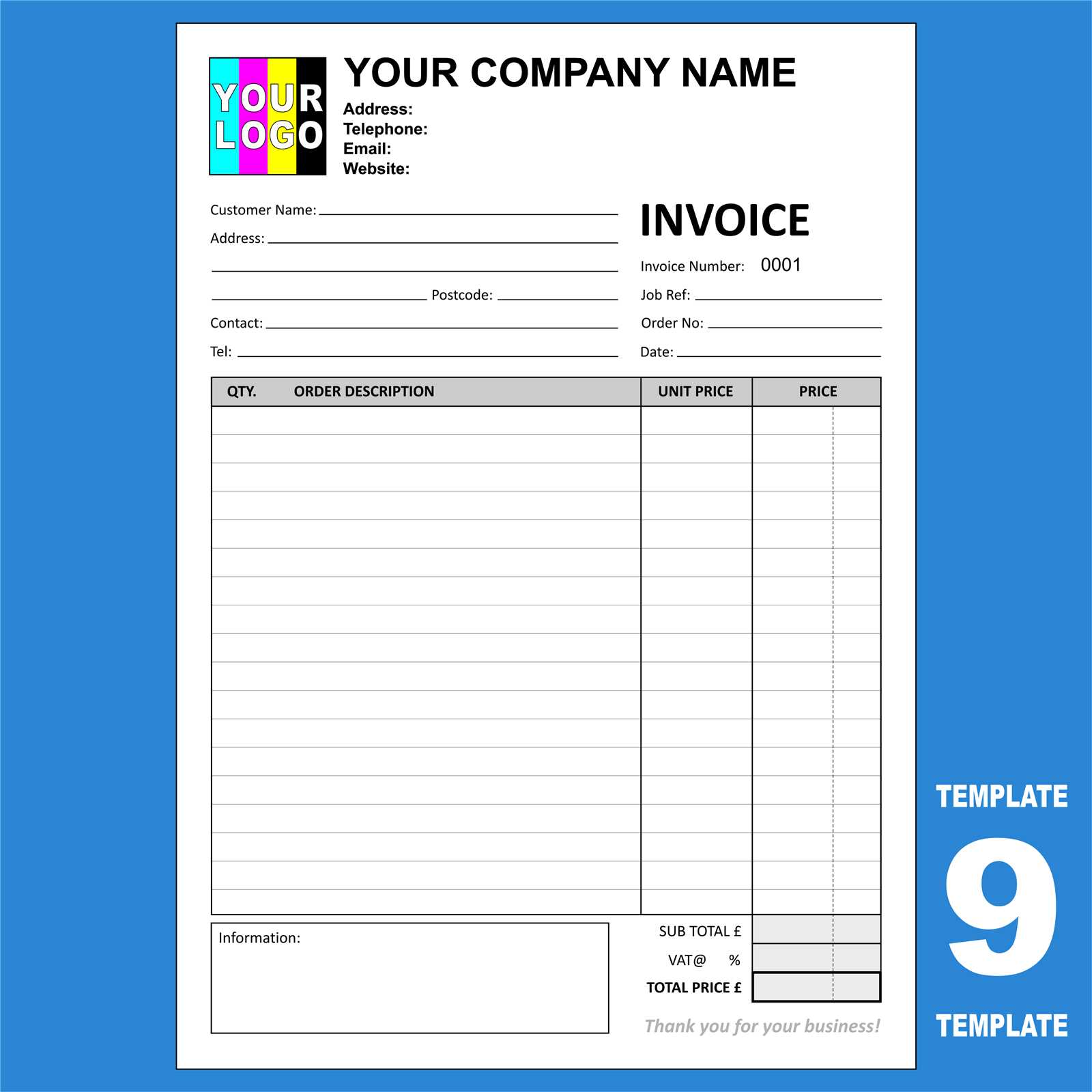 creating invoice template