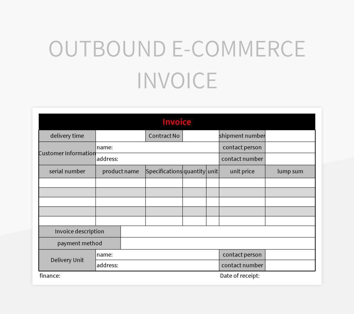 ecommerce invoice template