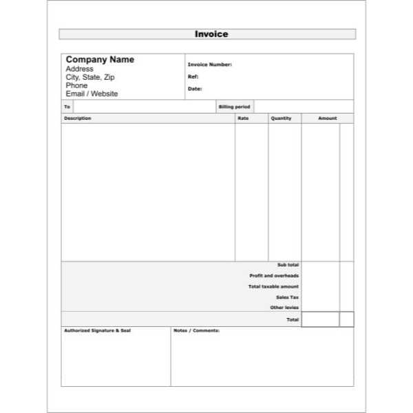 invoice request form template