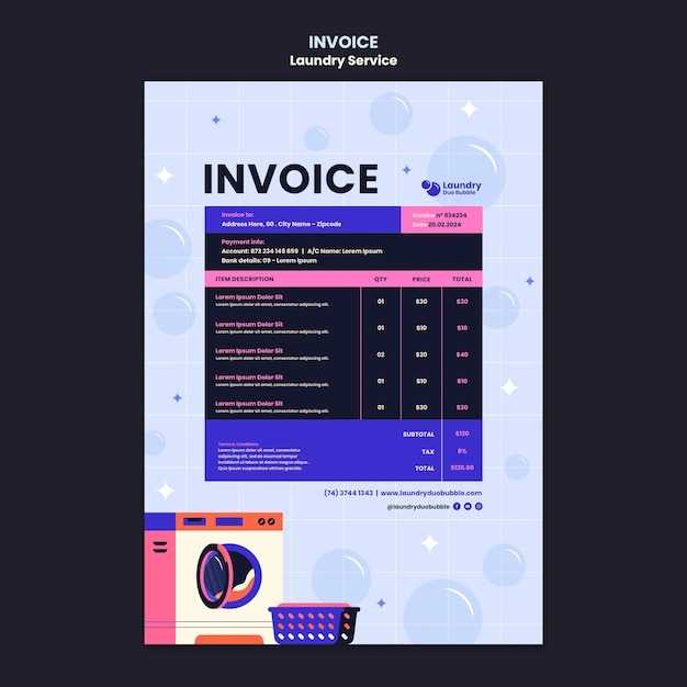 laundry invoice template