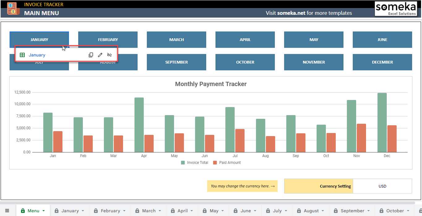 invoice dashboard template