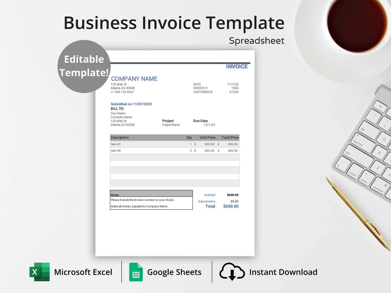 invoice template for apple pages